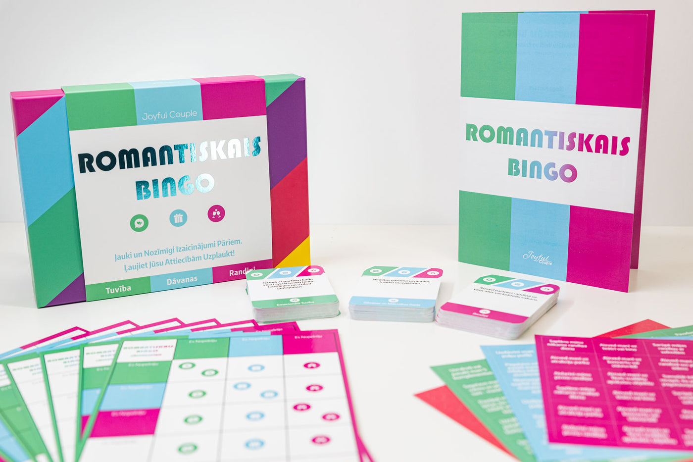 romantiskā bingo saturs, kārtis, instrukcija, bingo kartītes